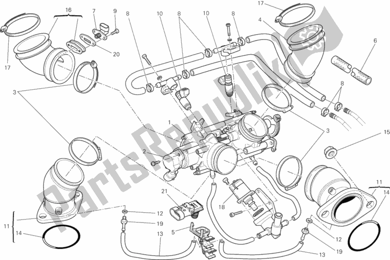Todas as partes de Corpo Do Acelerador do Ducati Monster 795 Thailand 2013